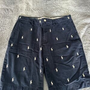 Polo by Ralph Lauren Men's Multi Ponies Navy Golf Shorts size 32 waist
